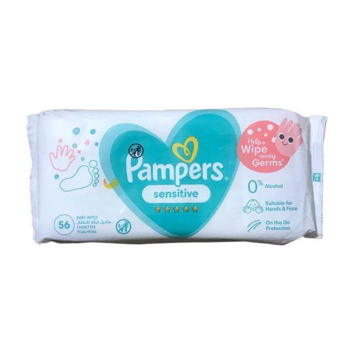 مناديل بامبرز الحساسة للأطفال 56 قطعة | Pampers Sensitive Baby Wipes