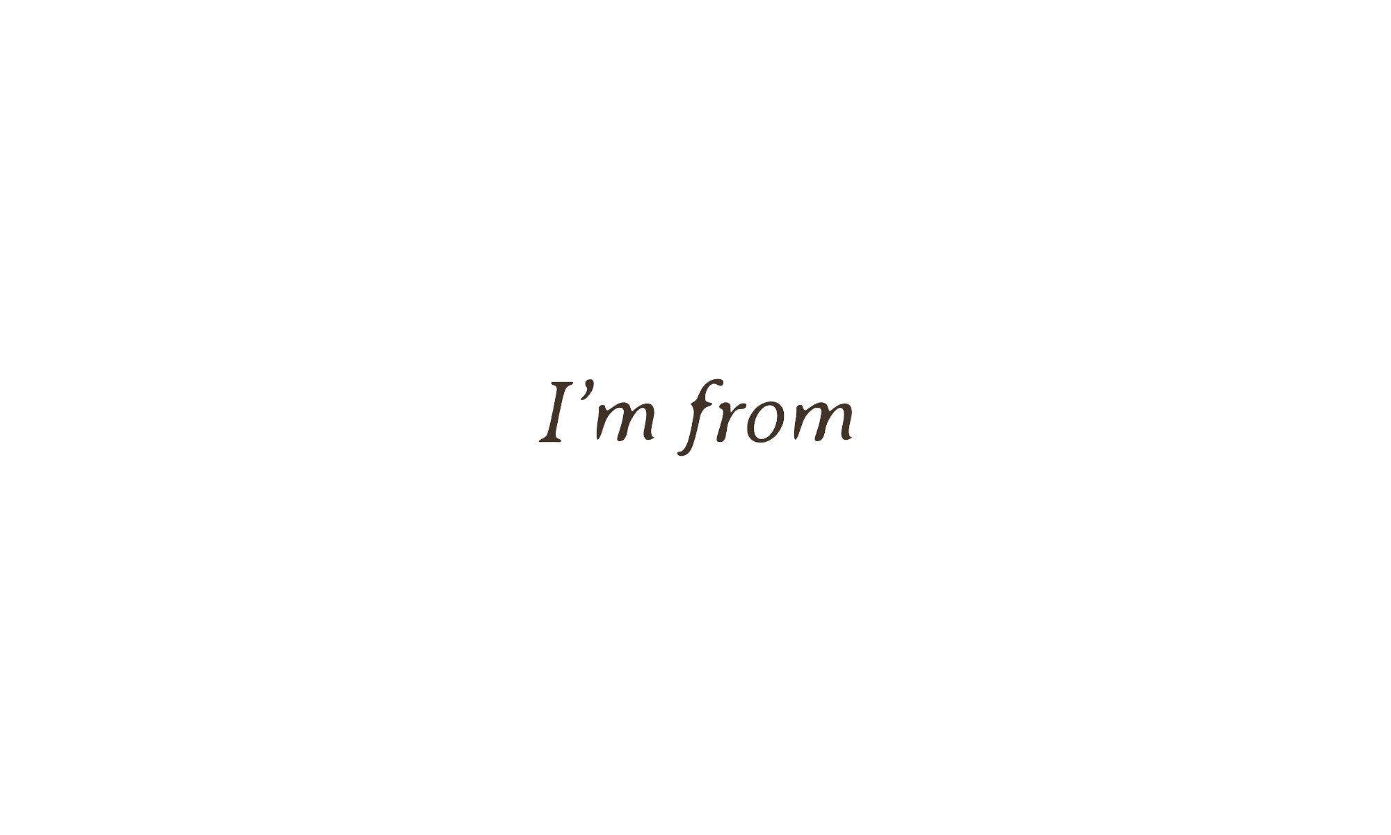 I'm From official logo