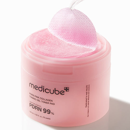Medicube PDRN PINK COLLAGEN TONING GEL TONER PAD 70ea