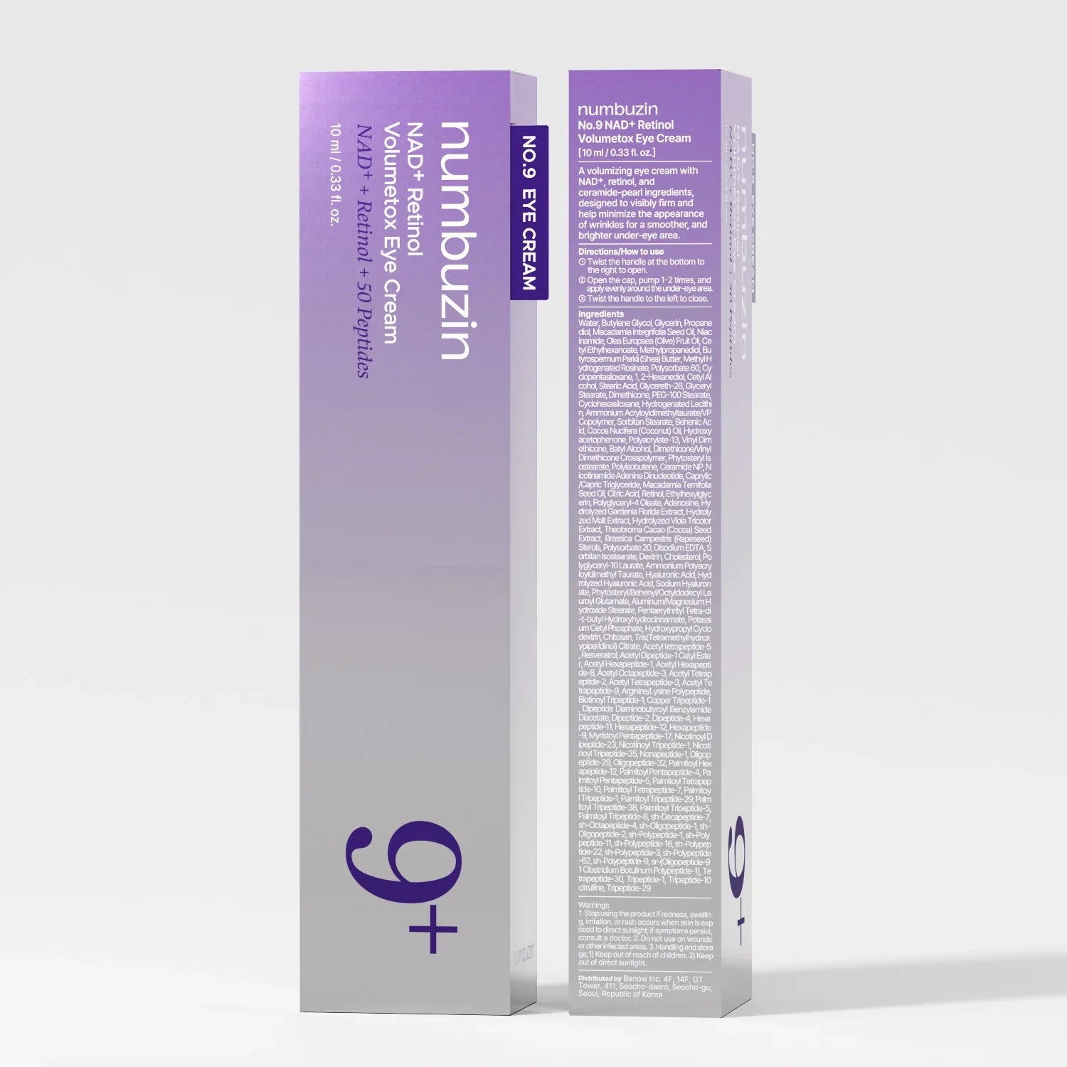 Numbuzin No.9 Eye Cream NAD+ Retinol Volumetox Eye Cream 10ML