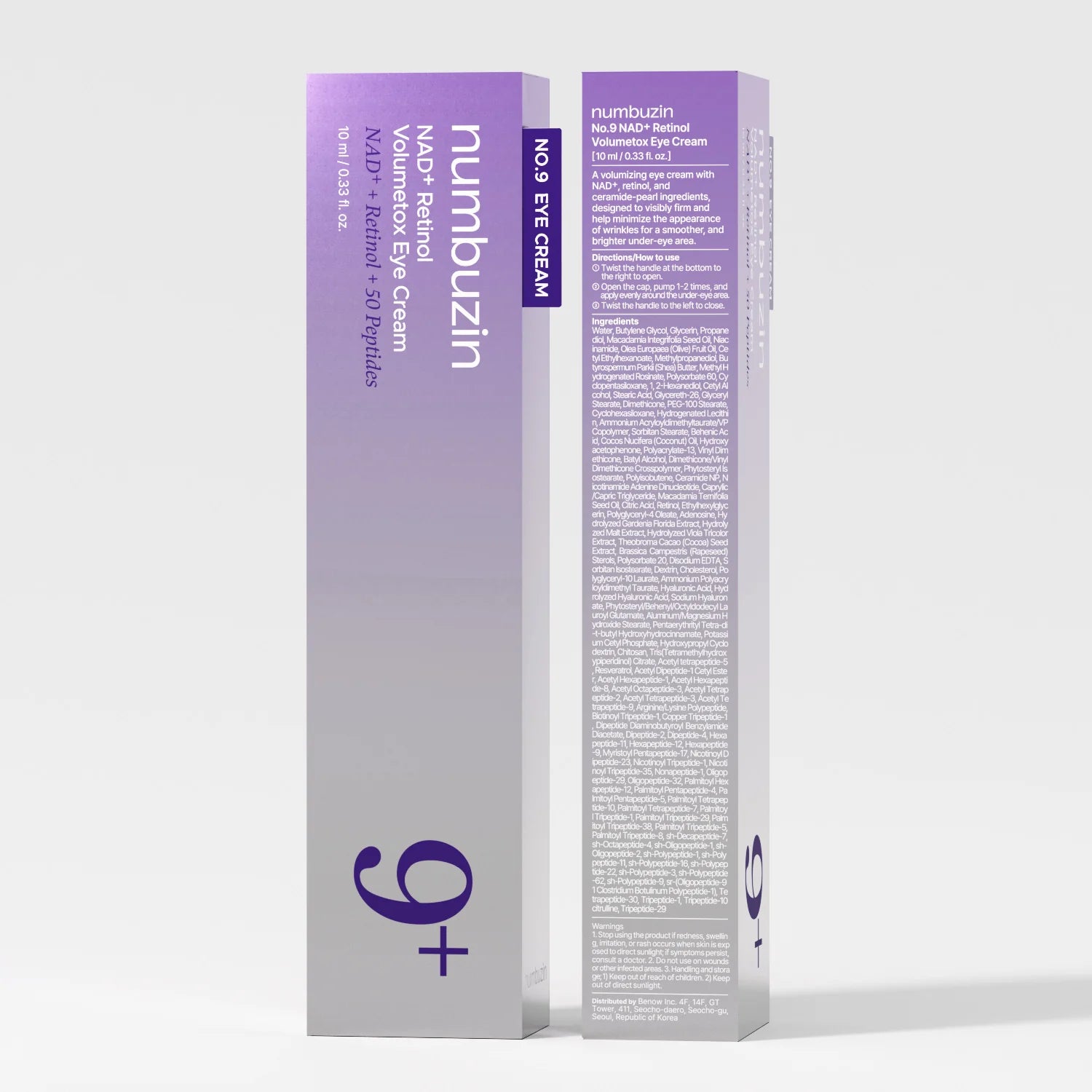 Numbuzin No.9 Eye Cream NAD+ Retinol Volumetox Eye Cream 10ML