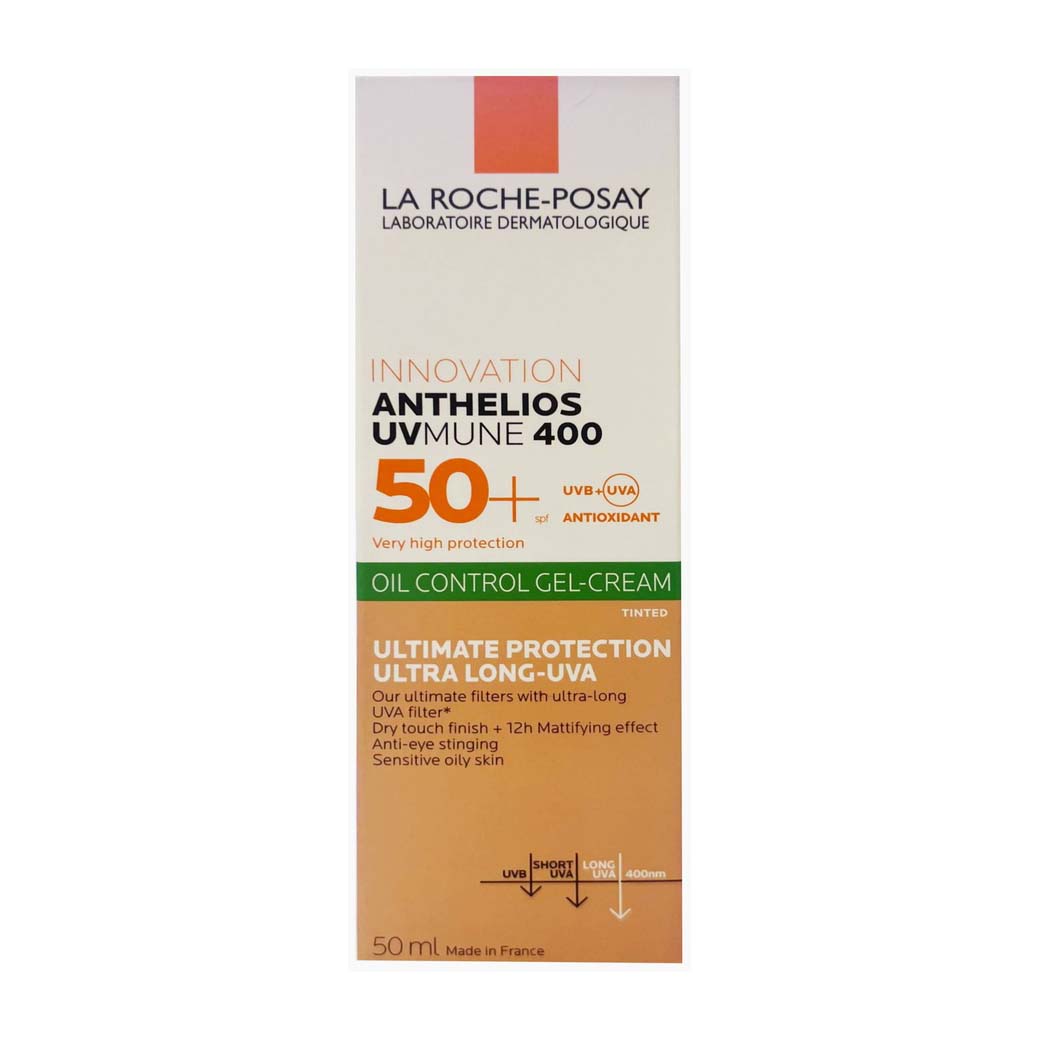 واقي شمس لاروش بوزيه | La Roche-Posay Anthelios Uvmune 400 Oil Control Tinted Gel-Cream SPF50+ - 50ml
