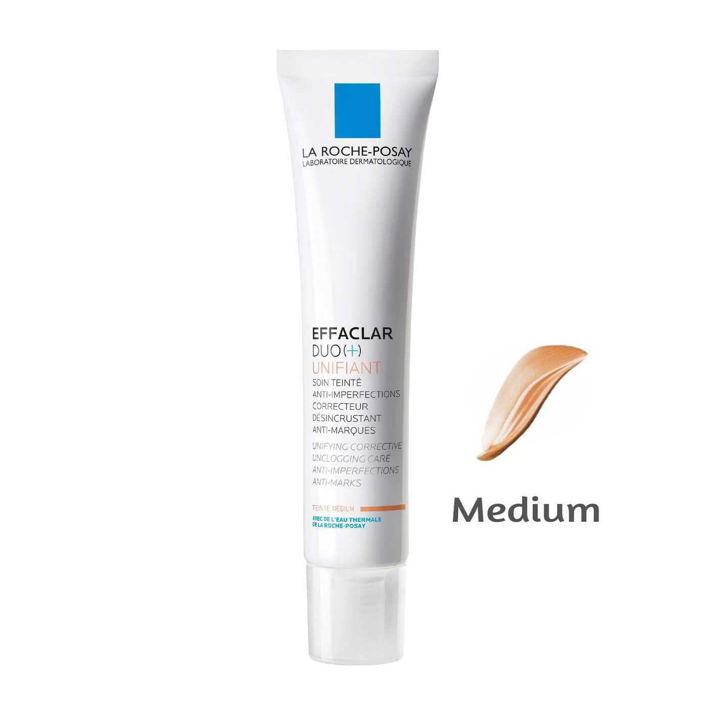 كريم مرطب لاروش بوزيه | La Roche-Posay Effaclar Tint Duo (+) Medium Anti Acne Moisturizer - 40ml