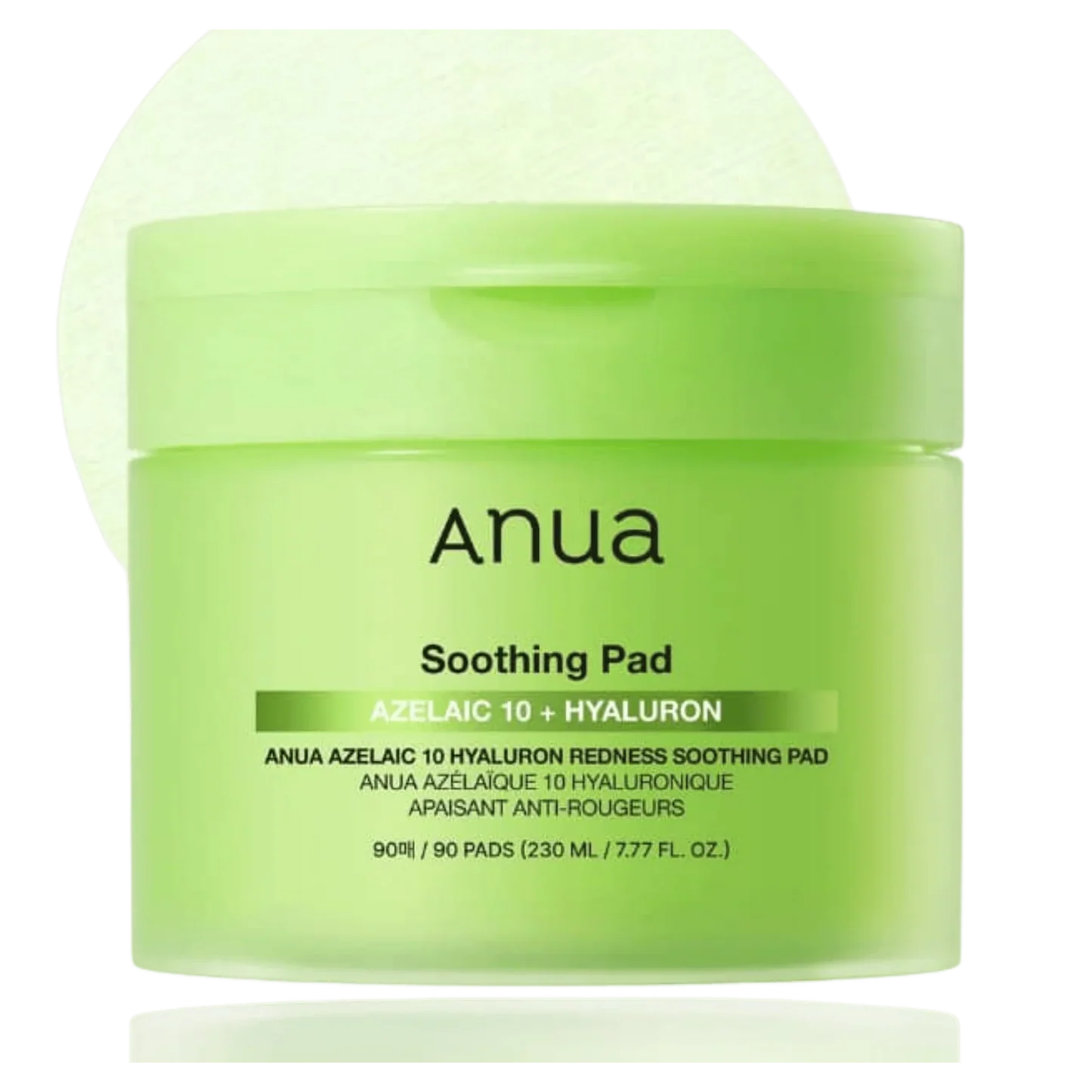 ANUA Azelaic Acid 10 Hyaluronic Redness Soothing Pad (90 Pieces), Wiping Lotion, Toner Pad, Oil Moisture Balance, Sebum Pores, Azelaic Toner Pad, Fluctuating Skin, Oily Skin, Korean Lotion, Korean
