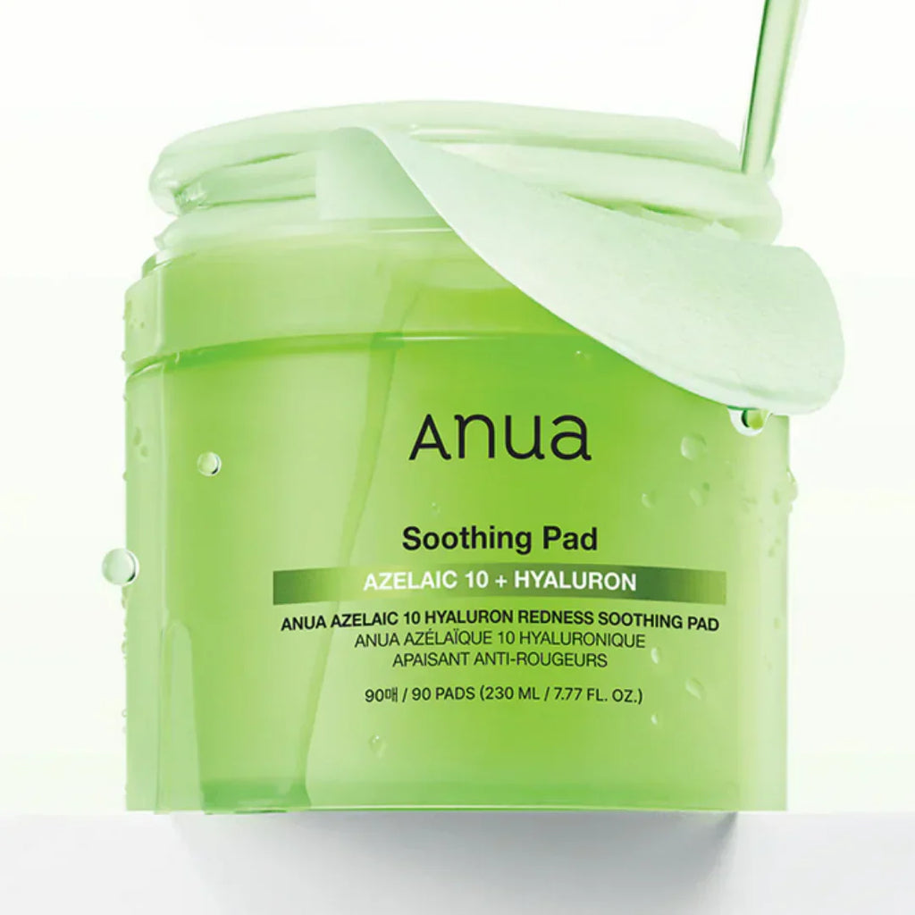 ANUA Azelaic Acid 10 Hyaluronic Redness Soothing Pad (90 Pieces), Wiping Lotion, Toner Pad, Oil Moisture Balance, Sebum Pores, Azelaic Toner Pad, Fluctuating Skin, Oily Skin, Korean Lotion, Korean