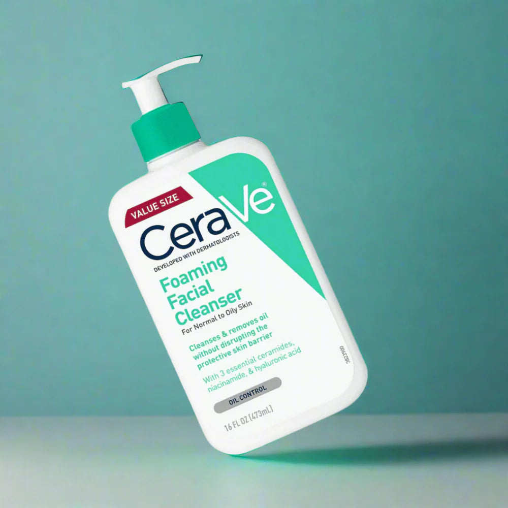 CeraVe Foaming Cleanser For Normal To Oily Skin With Hyaluronic Acid