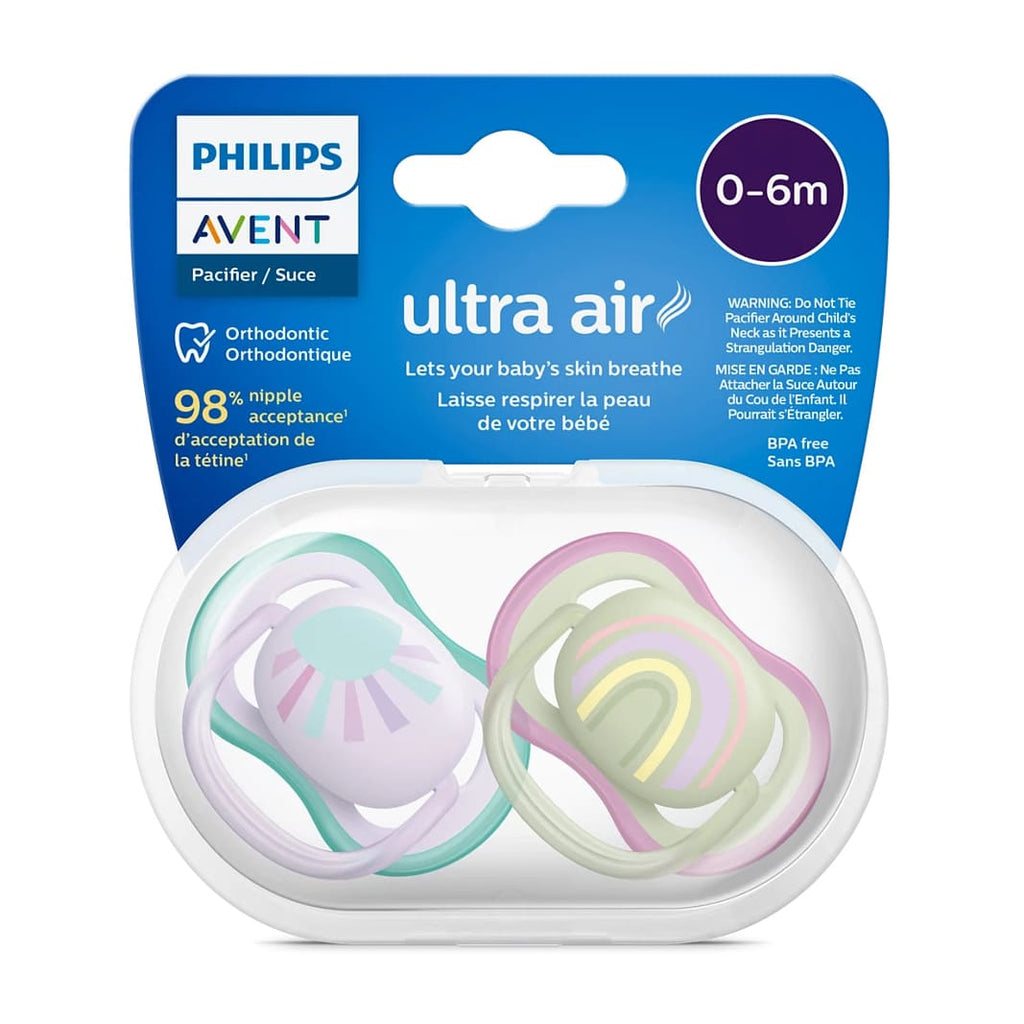 منتج Avent للعناية بالأم والطفل | Avent Ultra Air 0-6m Pacifier 2 Pack