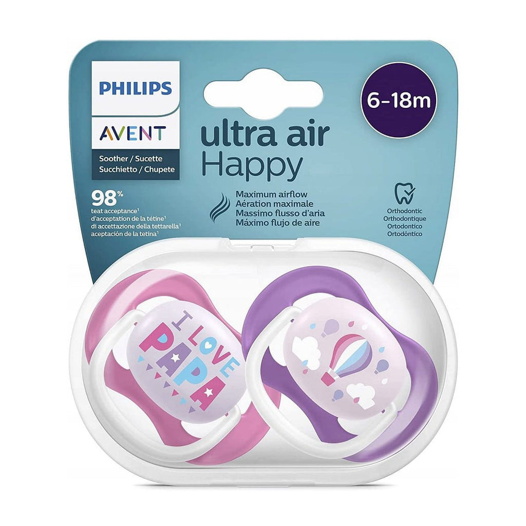 منتج Avent للعناية بالأم والطفل | Avent Ultra Air Happy Pacifier 6-18m