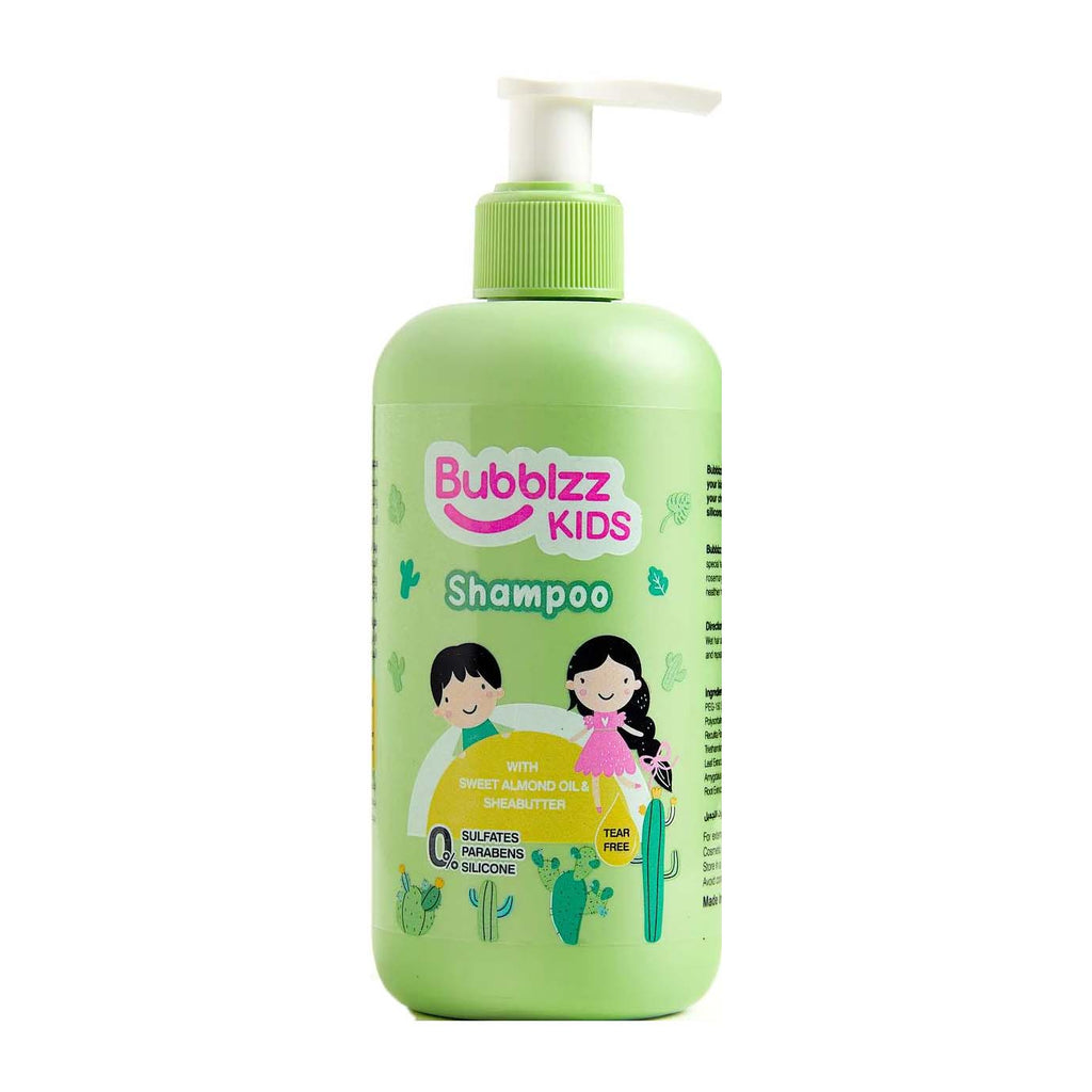 منتج Bubblzz للعناية بالأم والطفل | Bubblzz Kids Shampoo With Sweet Almond Oil & Shea Butter – 325ml