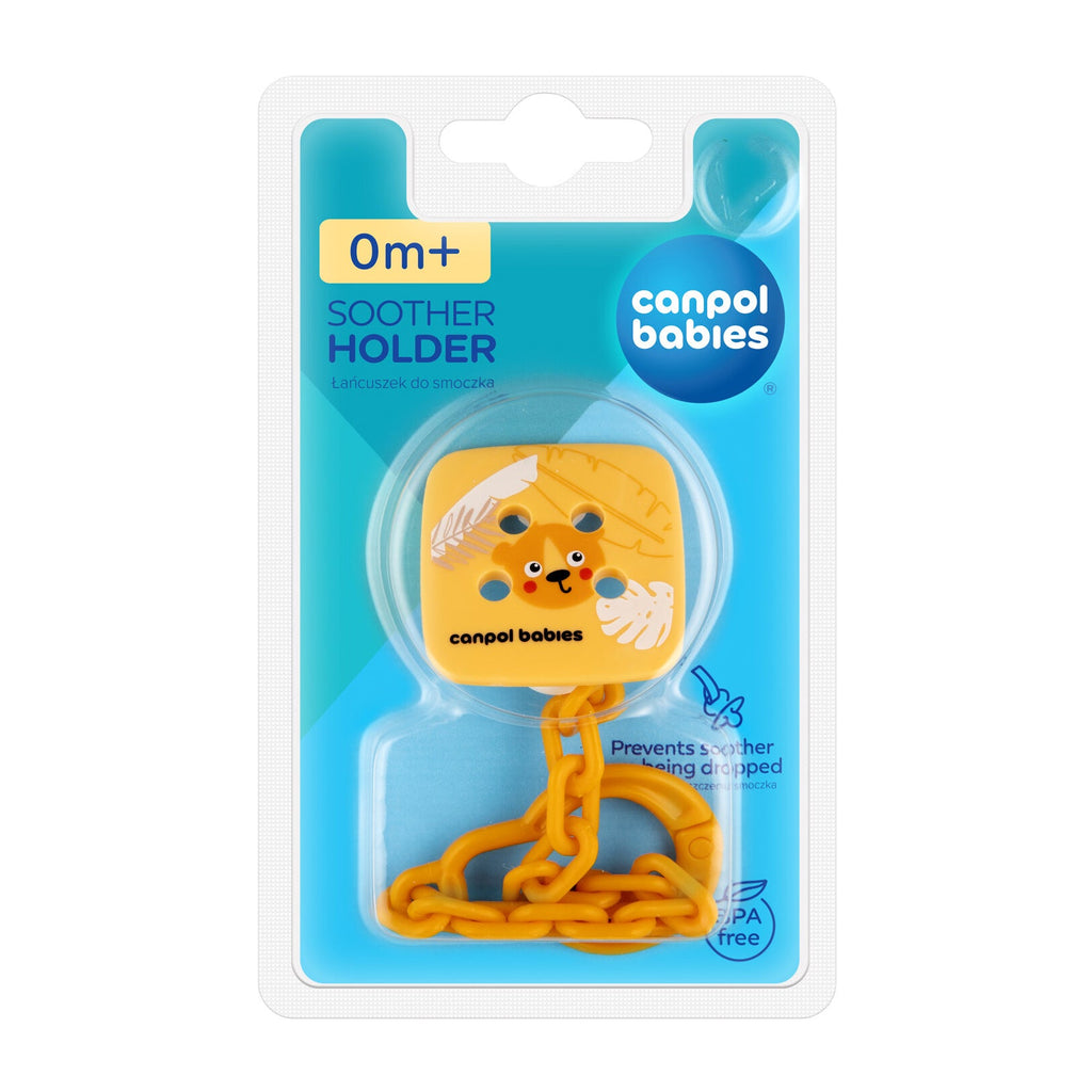 منتج Canpol Babies للعناية بالأم والطفل | Canpol Babies Soother Holder Babiesboo Orange (0m+)