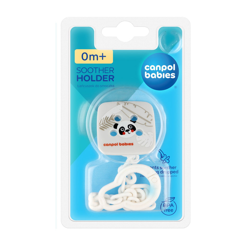 منتج Canpol Babies للعناية بالأم والطفل | Canpol Babies Soother Holder Babiesboo White (0m+)
