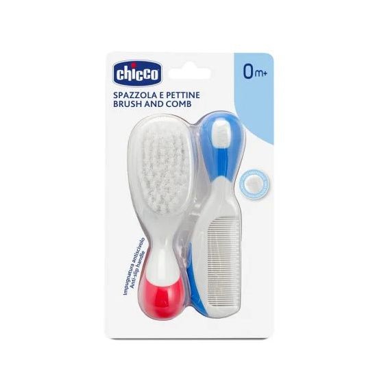 منتج Chicco للعناية بالأم والطفل | Chicco Brush and Comb Set 0m+