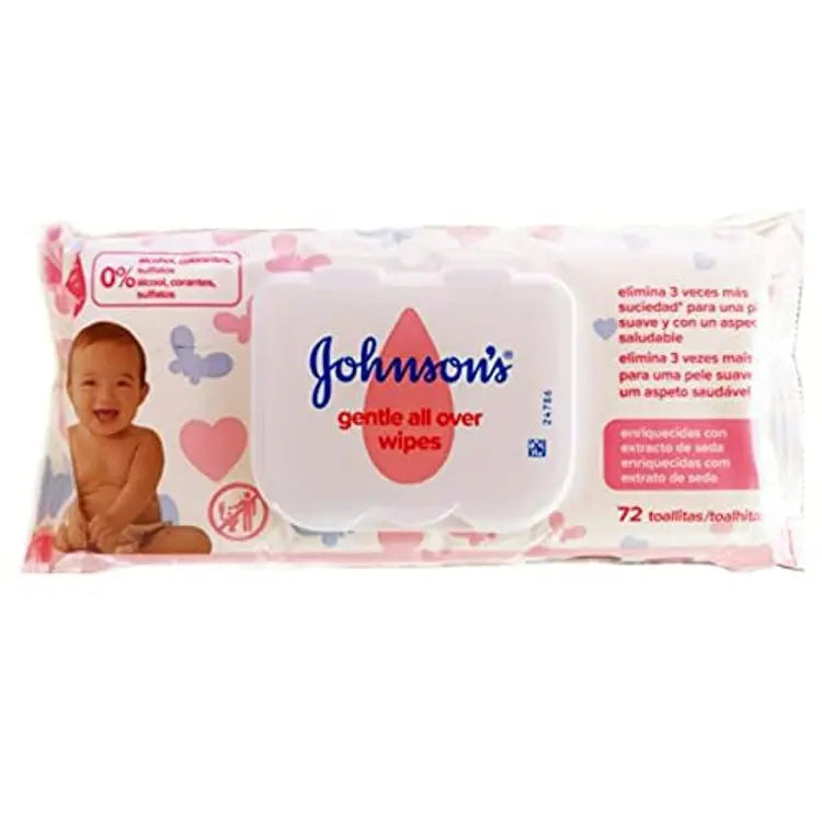 Johnson & Johnson Baby Wipes 72Pcs (3*1) تنظيف كامل للجسم