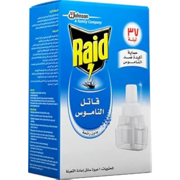 J.wax Raid Insect Killer Liquid 41Ml غيار ريد سائل 37ليلة + غيار