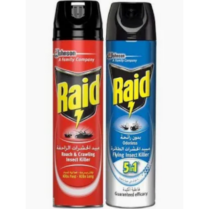 J.wax Raid. Insect Killer Spray ريد اكوا 400+ريد صرصار 400