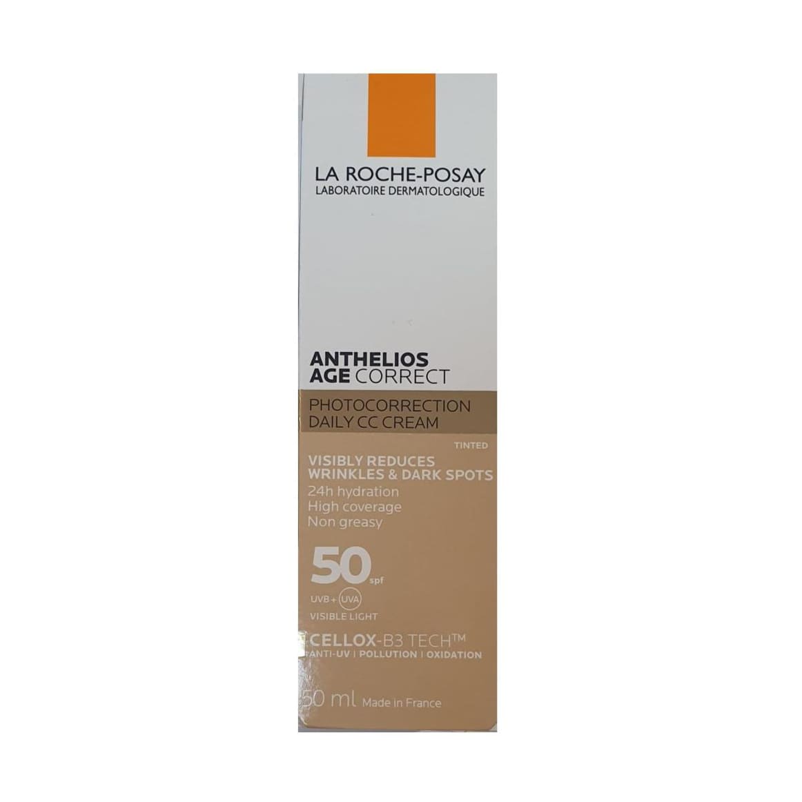 واقي شمس لاروش بوزيه | La Roche-Posay Anthelios Age Correct Tinted SPF 50+ Cream - 50ml