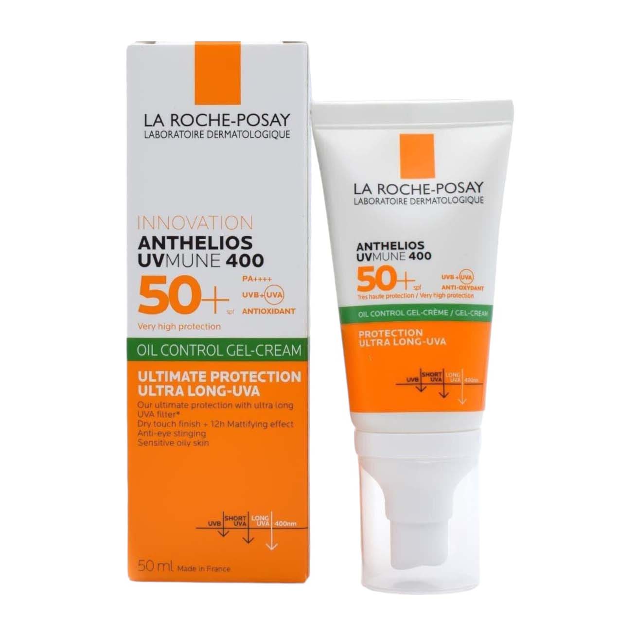 واقي شمس لاروش بوزيه | La Roche-Posay Anthelios Uvmune400 Oil Control Gel-Cream SPF50+ - 50ml