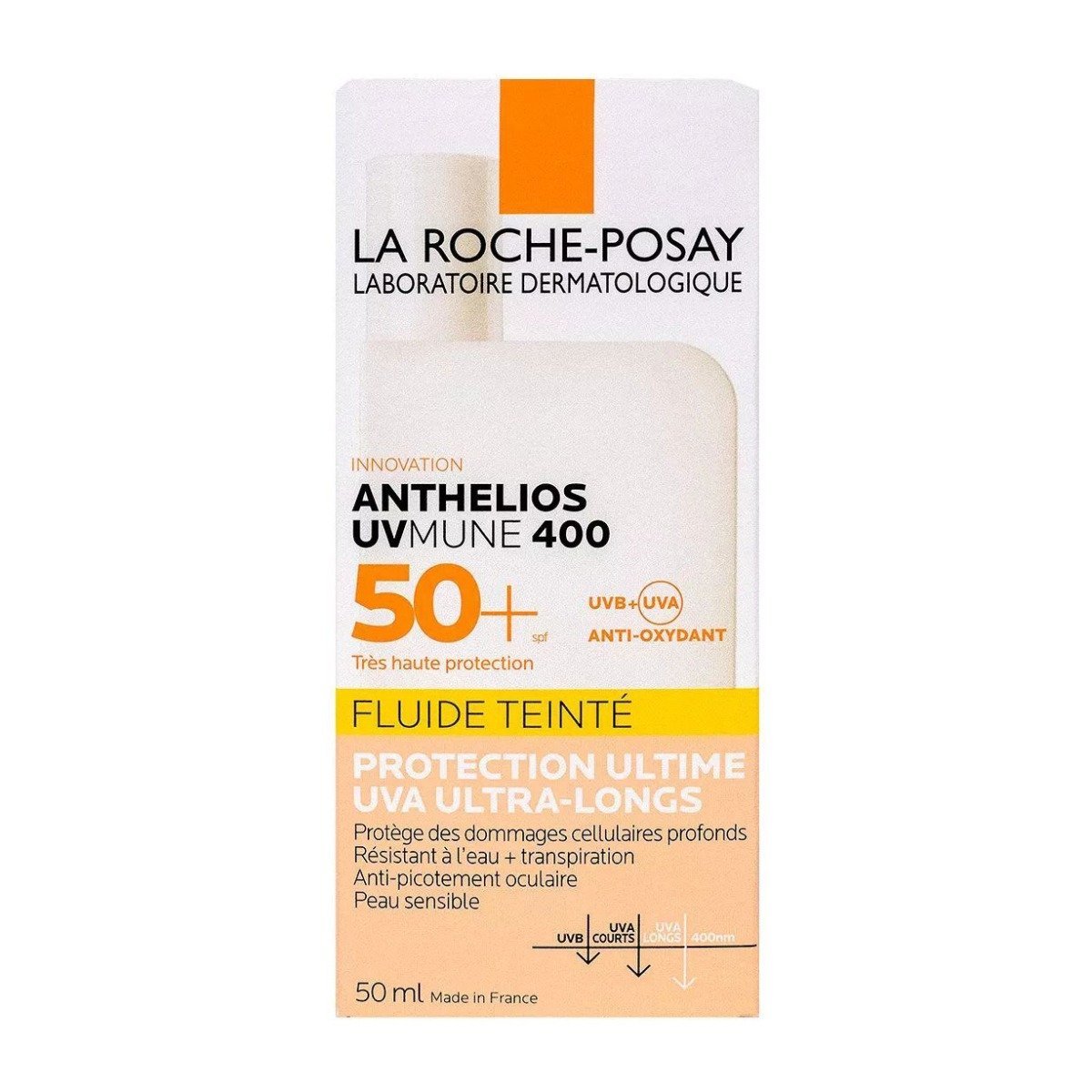 واقي شمس لاروش بوزيه | La Roche-Posay Anthelios UV Mune 400 Tinted Fluid SPF50+ - 50ml