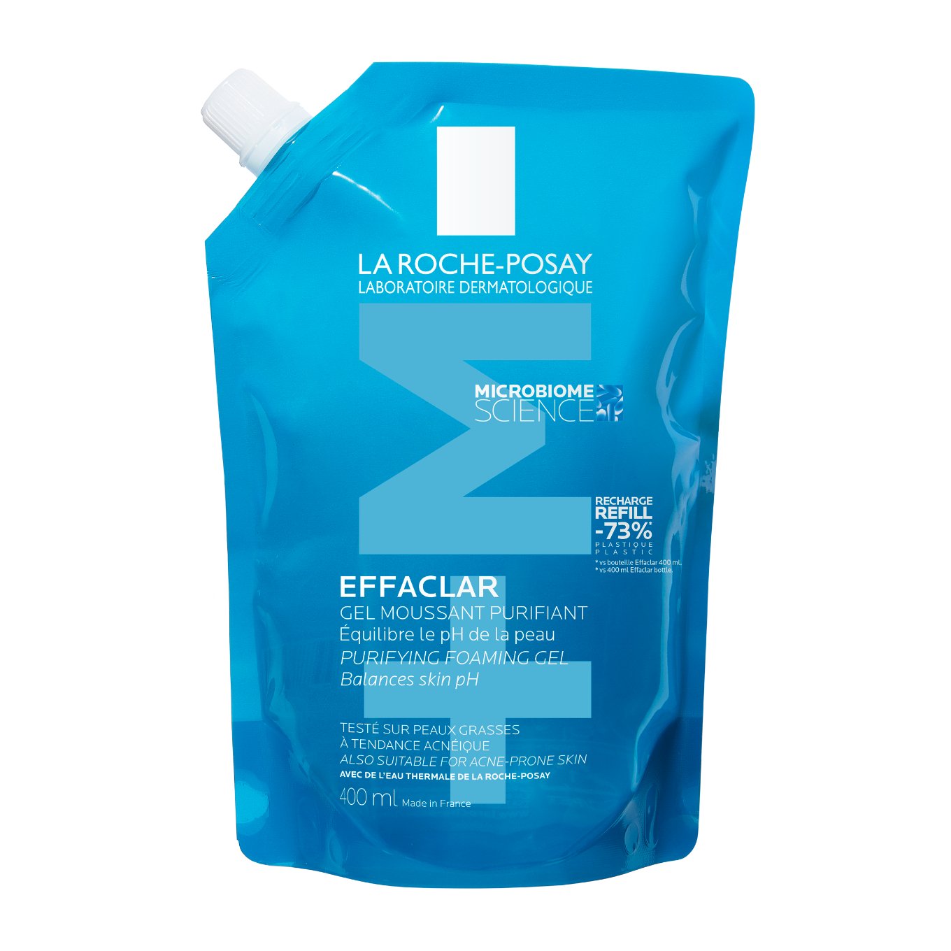 غسول لاروش بوزيه | La Roche-Posay Effaclar Microbiome Science Recharge Refill Foaming Gel - 400ml