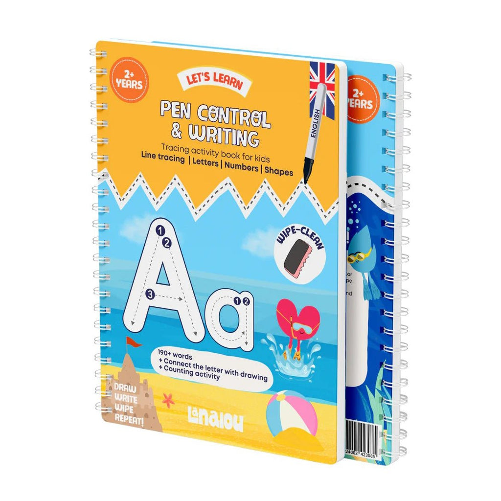 منتج Lanalou للعناية بالأم والطفل | Lanalou Pen Control & Writing Activity English Book