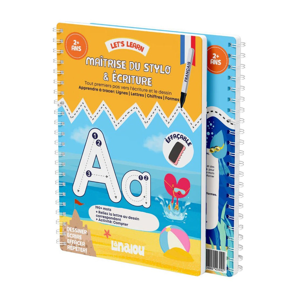 منتج Lanalou للعناية بالأم والطفل | Lanalou Pen Control & Writing Activity French Book