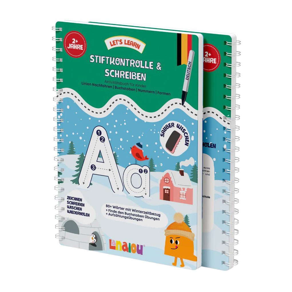 منتج Lanalou للعناية بالأم والطفل | Lanalou Pen Control & Writing Activity German Book