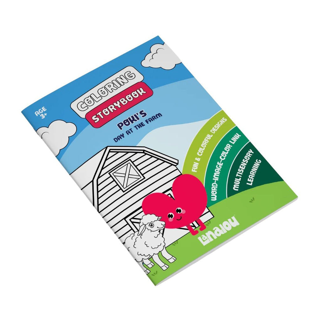 منتج Lanalou للعناية بالأم والطفل | Lanalou Pokis Day At The Farm Coloring Storybook