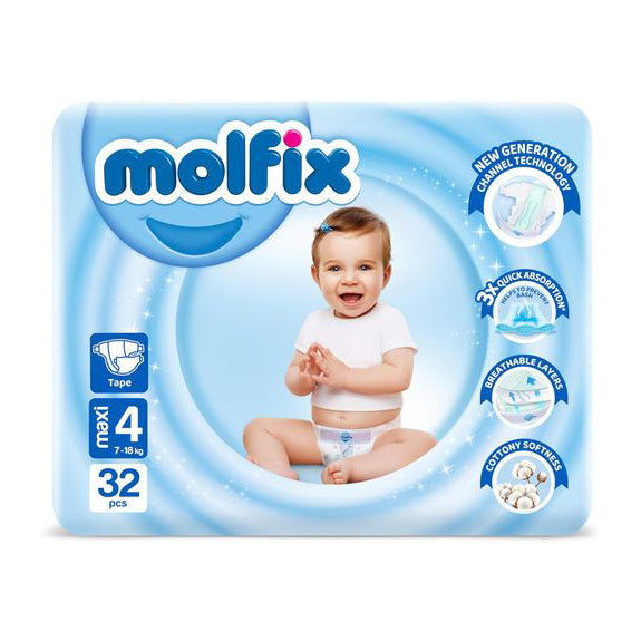 مولفيكس بيرفيكت فيت مقاس 4 عدد 32 | Molfix Perfect Fit