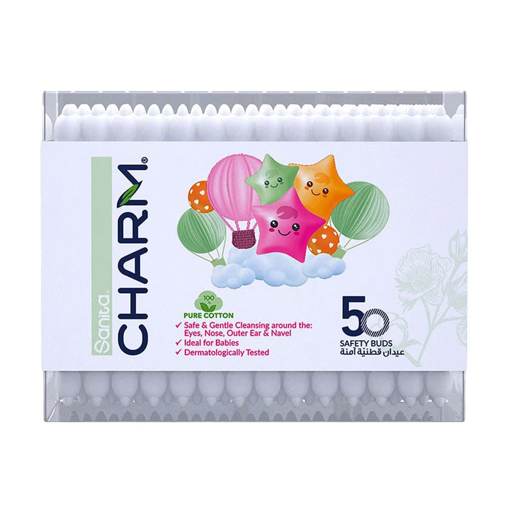 منتج Sanita للعناية بالأم والطفل | Sanita Charm Baby Safety Buds - 50Pcs