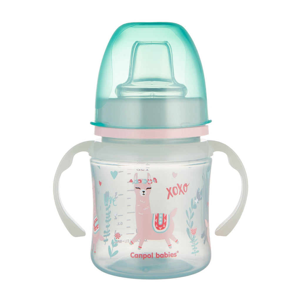 منتج Canpol Babies للعناية بالأم والطفل | Canpol Babies Glowing Handles Easy Start Training Cup (6m+) - 120 ml