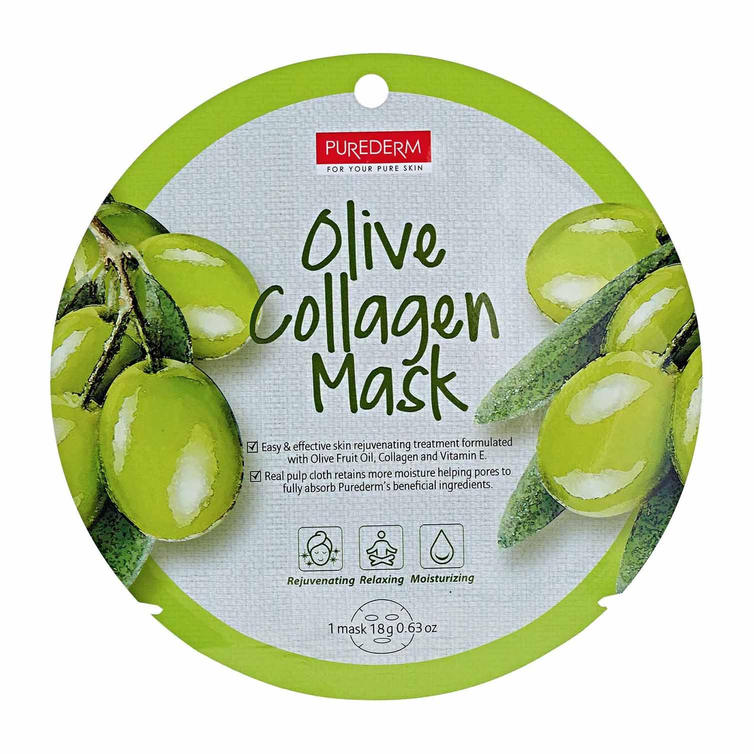 ماسك | Purederm Olive Collagen Sheet Mask - 1 Sheet