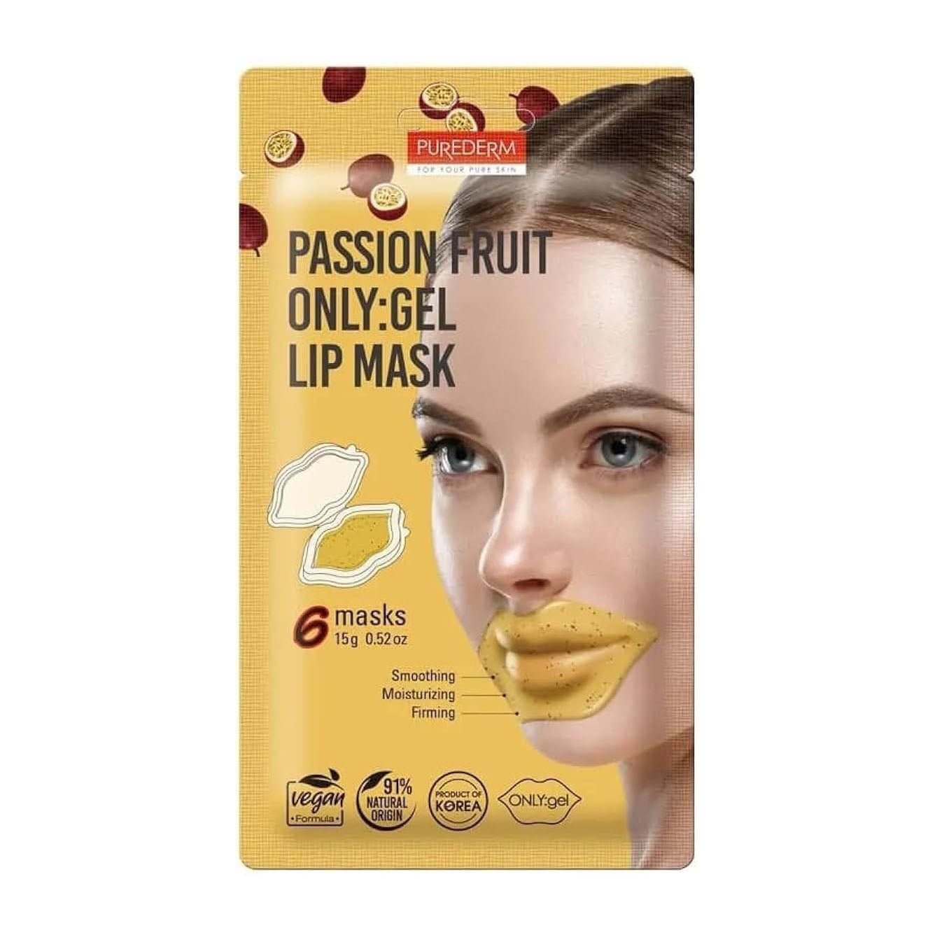 ماسك | Purederm Passion Gel Fruit Lip Mask 15gm - 6 Pcs