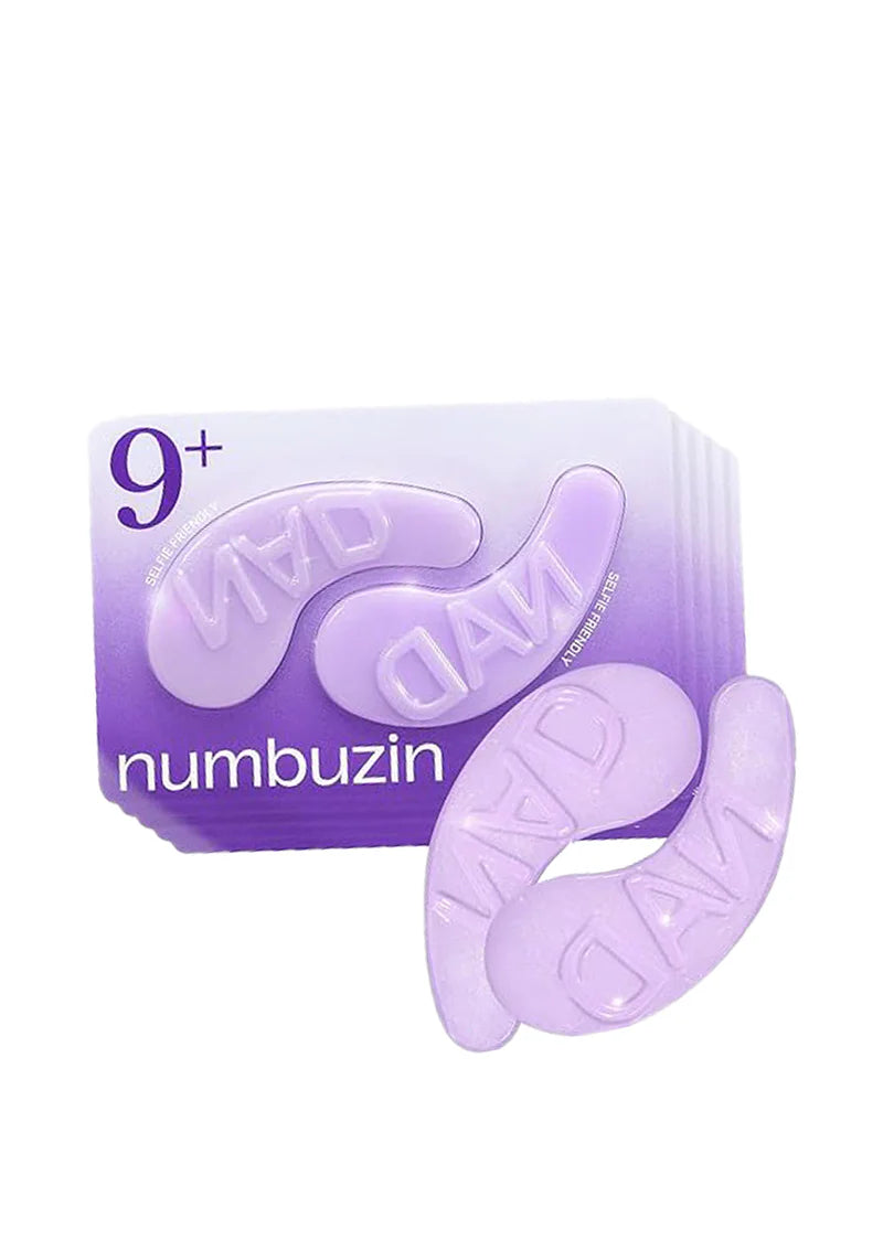 Numbuzin No.9 Eye Patches | Nad+ Collagen Under Eye Patches | Dark Circles, Cooling, Puffy Eyes, Eyebags, Wrinkles | Peptides, Caffeine, Niacinamide | Self Care, Gift | 5 Pairs, 10 Patches