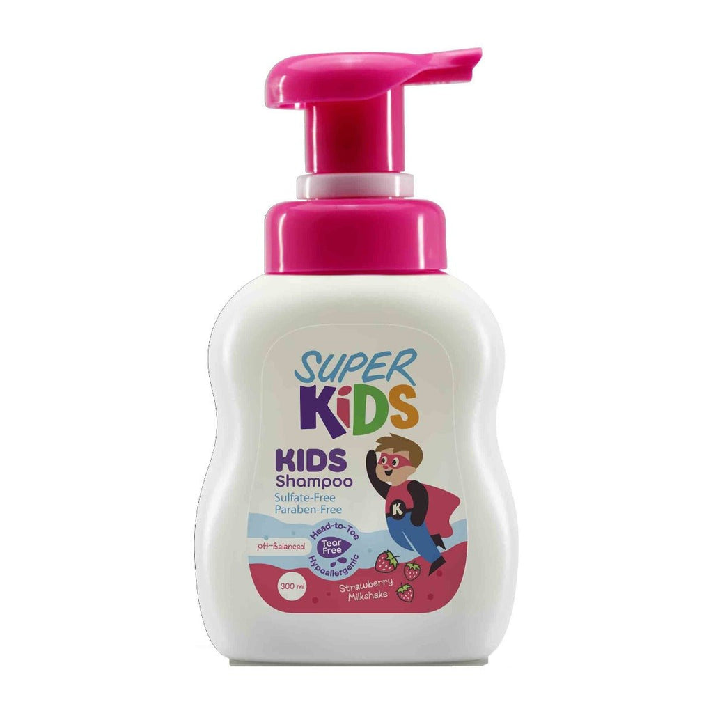 منتج Super Kids للعناية بالأم والطفل | Super Kids Strawberry Milkshake Shampoo 300ml
