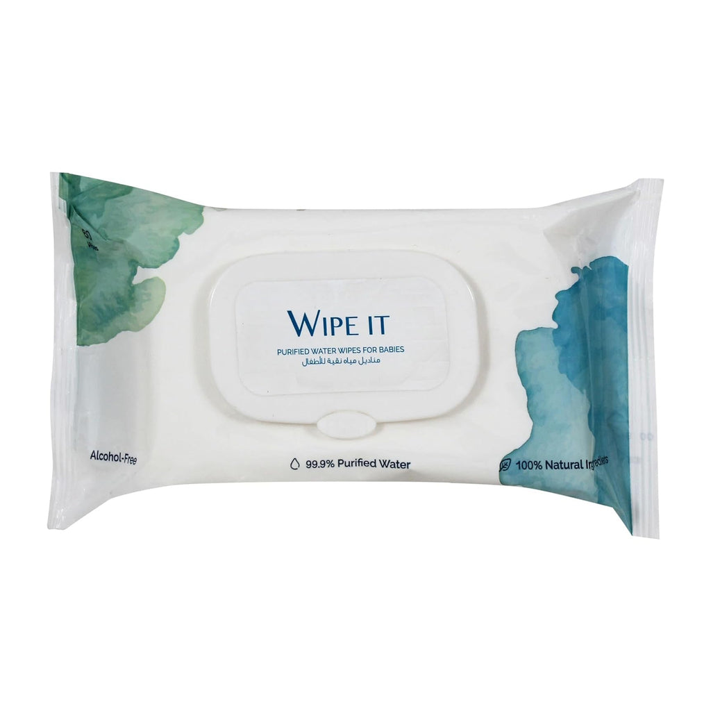منتج Wipe It للعناية بالأم والطفل | Wipe It Baby Water Wipes – 60 Wipes
